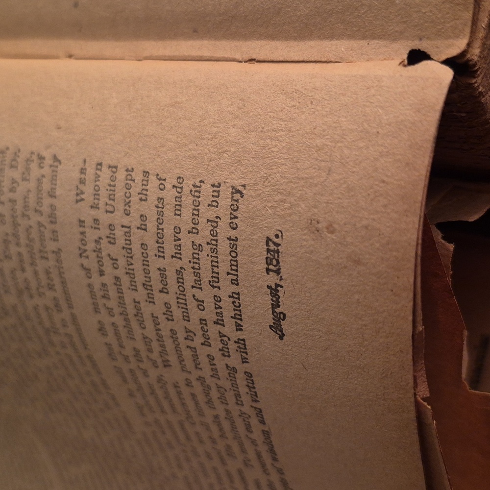 Authentic 1847 Antique Dictionary  Junk Journal Ephemera Dark Acedemia *25 Pages - Picture 4 of 4